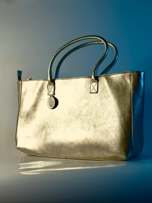 Mettalic shoulder Tote Bag