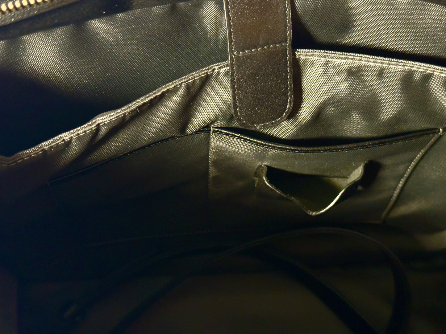 Black croc embossed Leather Satchel