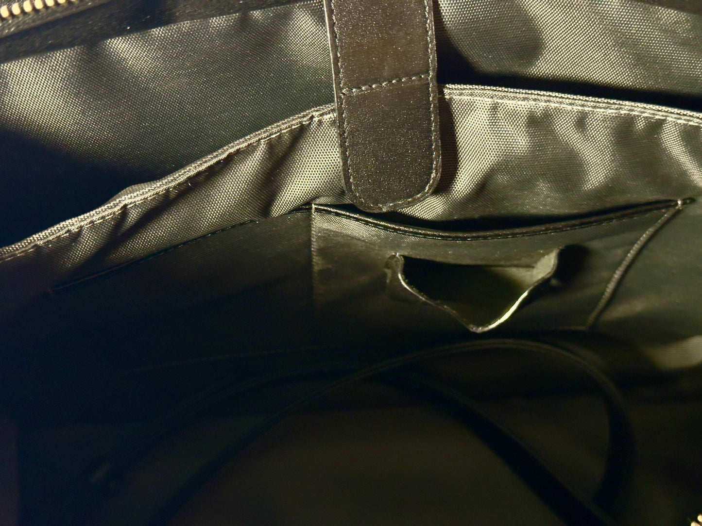 Black croc embossed Leather Satchel