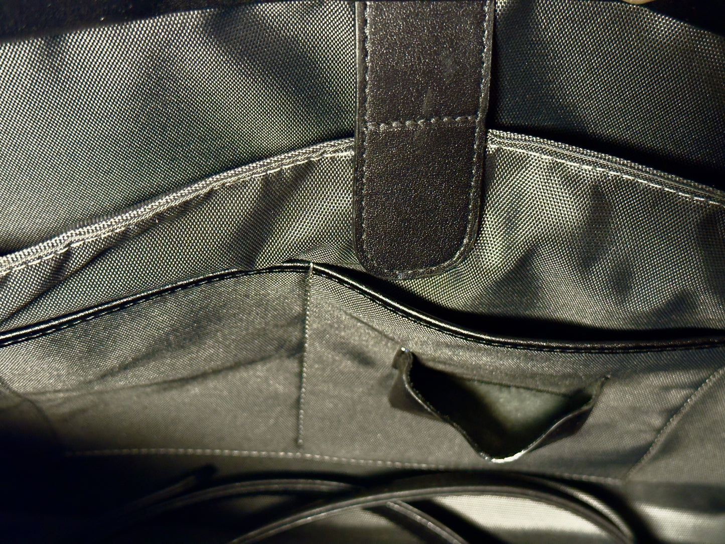 Black croc embossed Leather Satchel