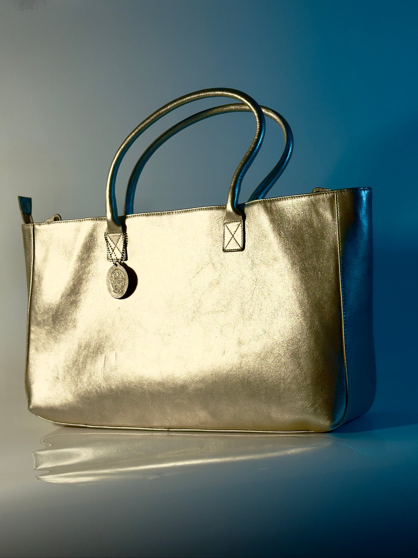 Mettalic shoulder Tote Bag