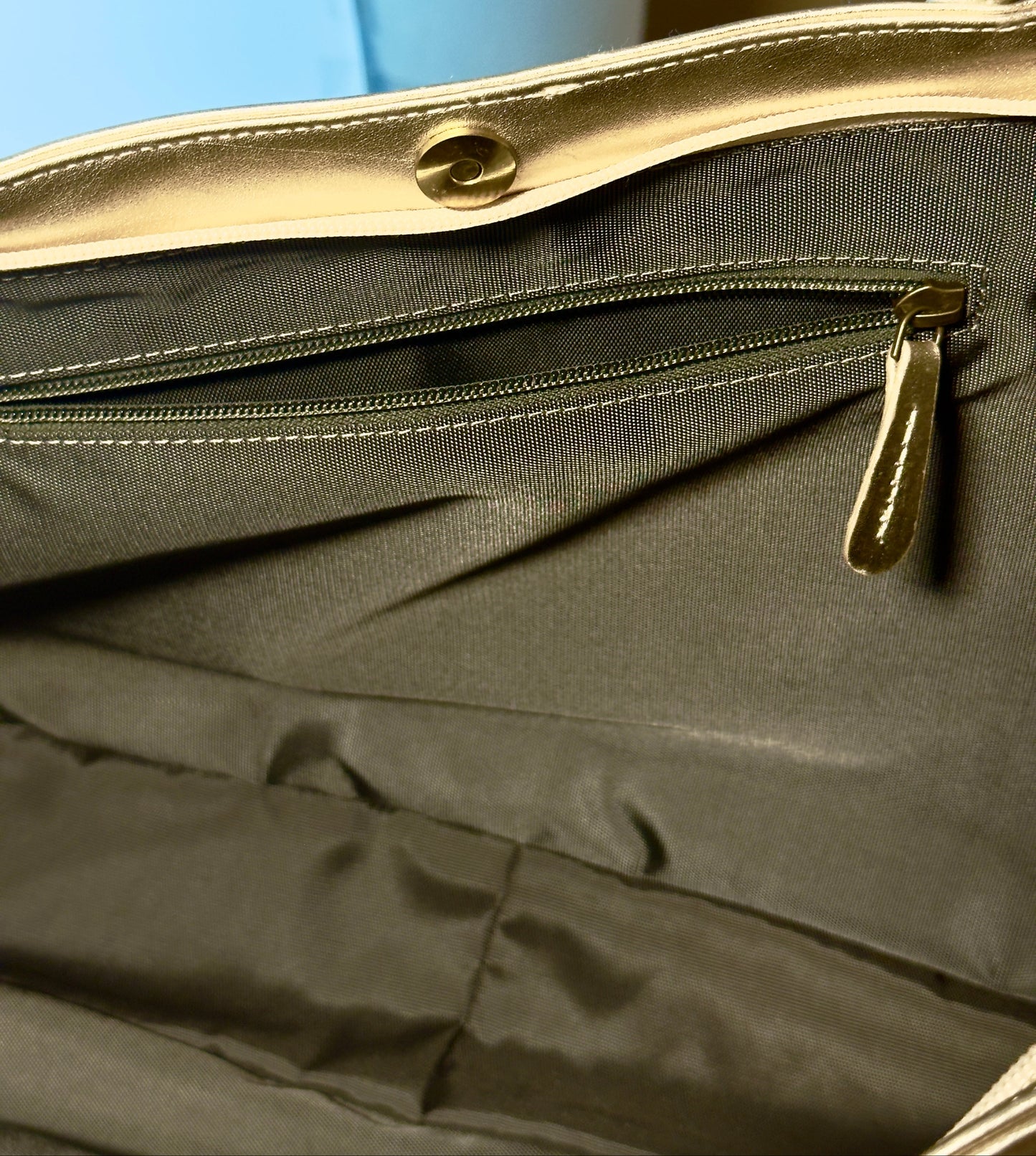 Mettalic shoulder Tote Bag